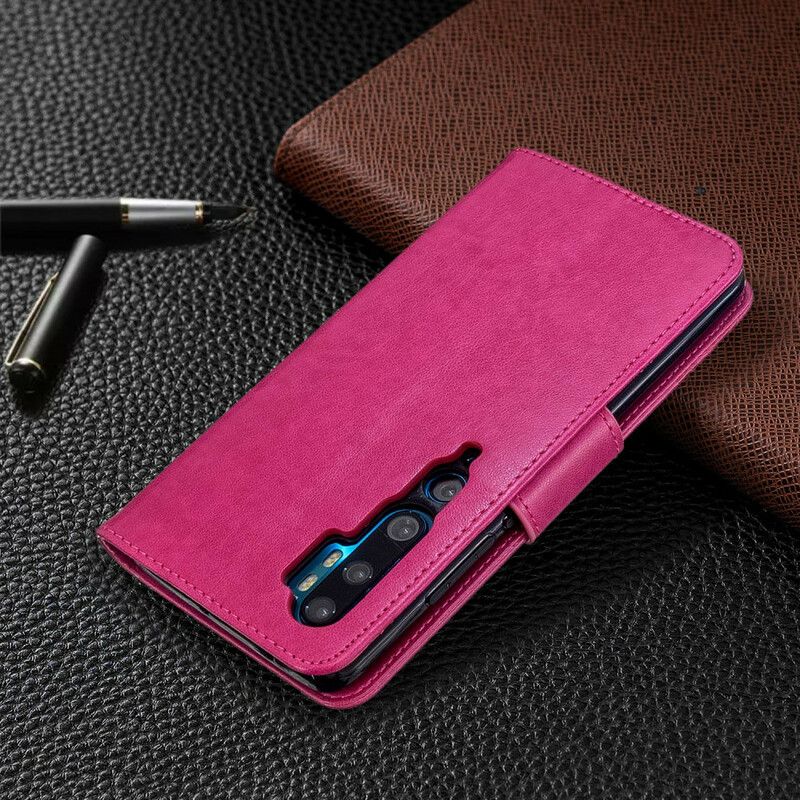 Peňaženkový Kryt Xiaomi Mi Note 10 / 10 Pro Popruh S Potlačou Motýľov