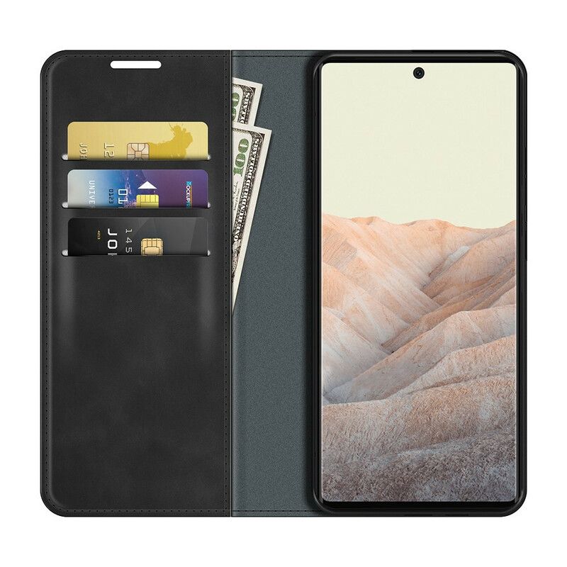 Flipové Puzdro Google Pixel 6 Kožené Puzdro Dotyk Pokožky