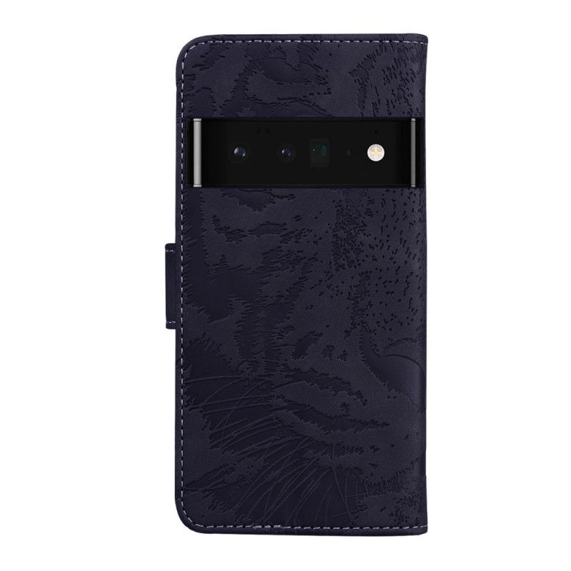 Kožené Puzdro Google Pixel 6 Odtlačok Tváre Tigra
