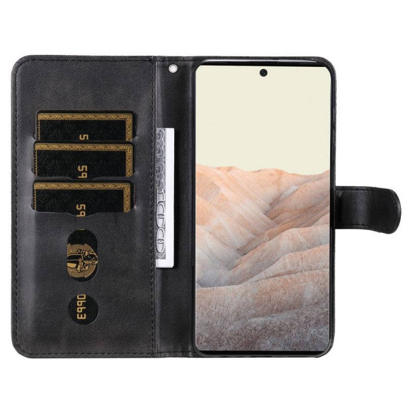 Kožené Puzdro Google Pixel 6 Vintage Peňaženka Na Mince