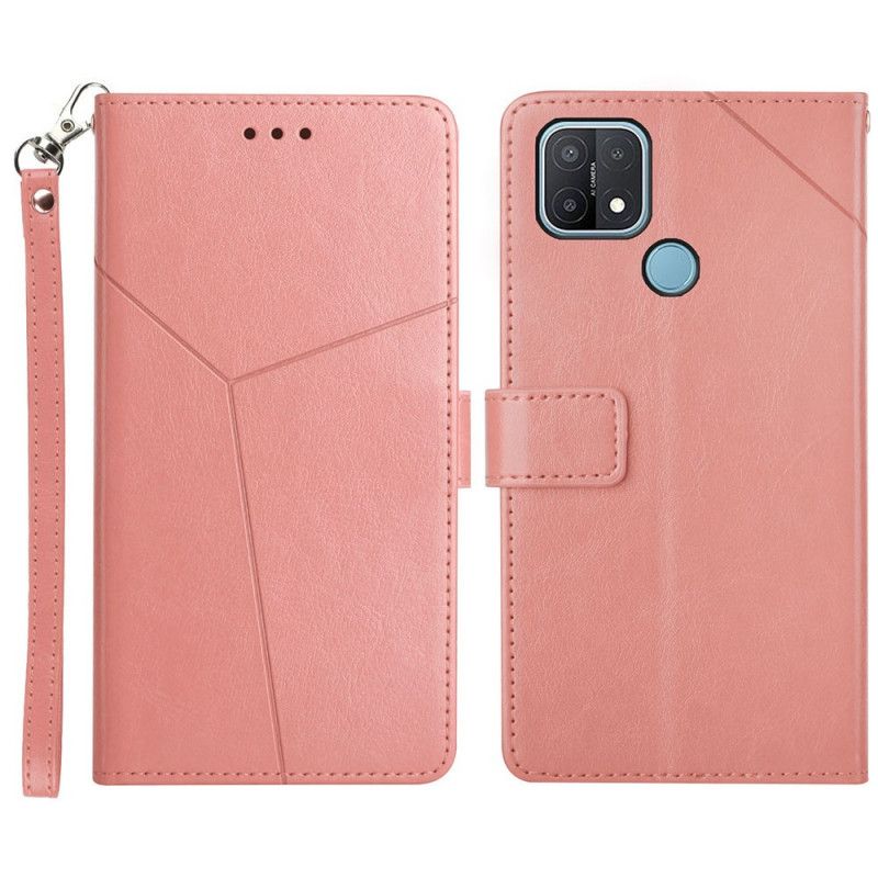 Kožené Puzdro Oppo A15 Kožený Dizajn Geo Y