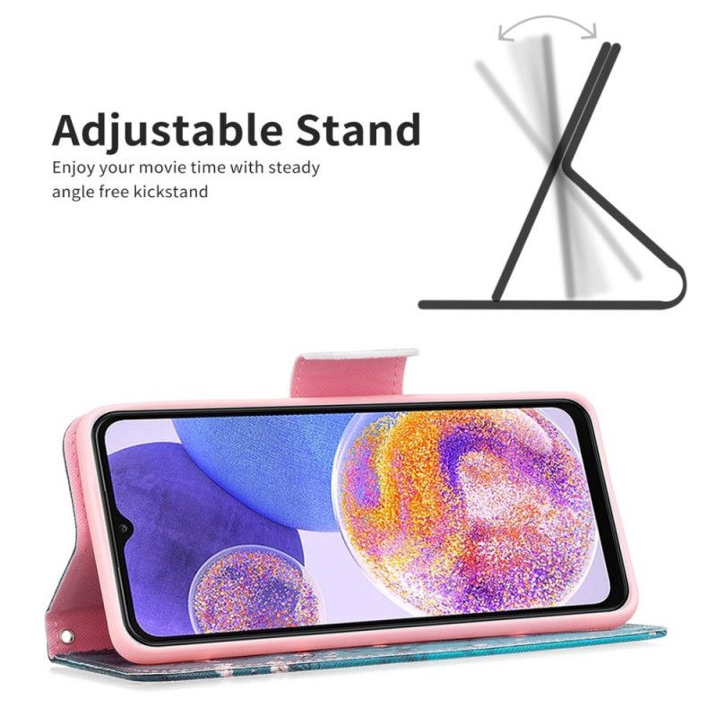 Kožené Puzdro Samsung Galaxy M23 5G Dekorácia Stromčeka