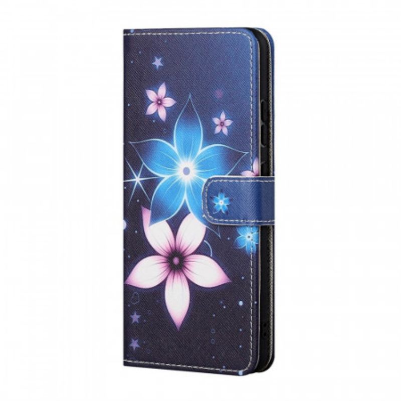 Kožené Puzdro Samsung Galaxy M23 5G Lunárne Kvety