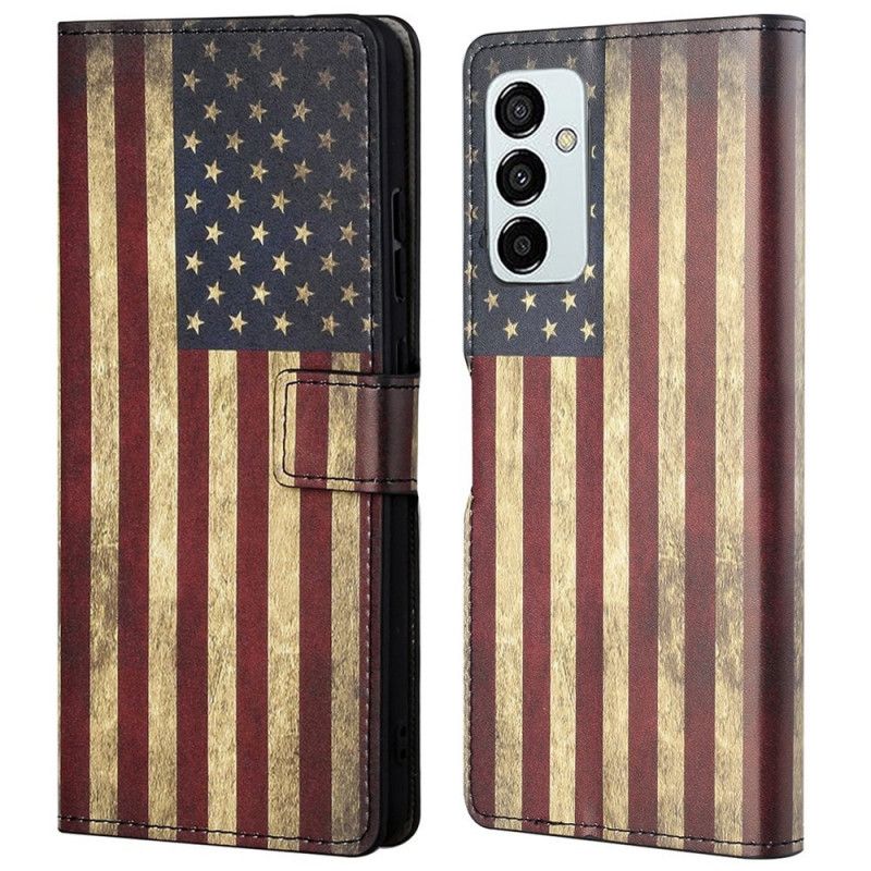 Peňaženkový Kryt Samsung Galaxy M23 5G Americká Vlajka