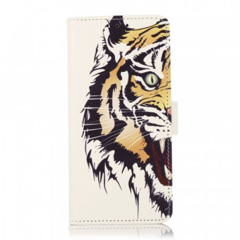Peňaženkový Kryt Samsung Galaxy M23 5G Divoký Tiger