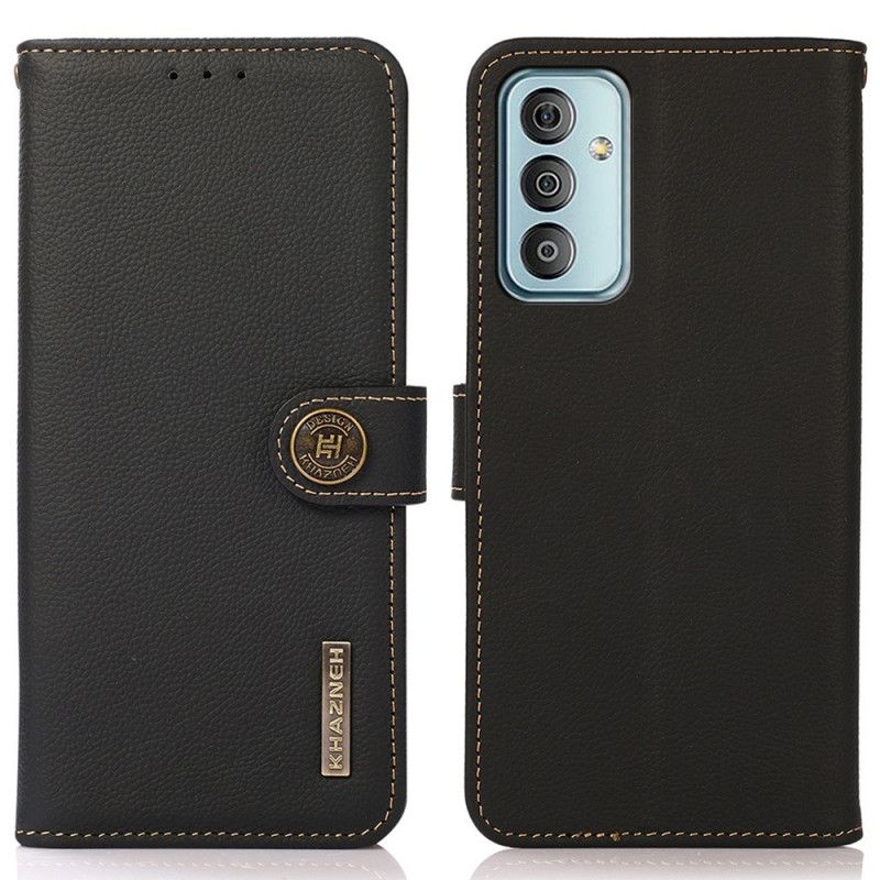 Peňaženkový Kryt Samsung Galaxy M23 5G Khazneh Rfid Pravá Koža