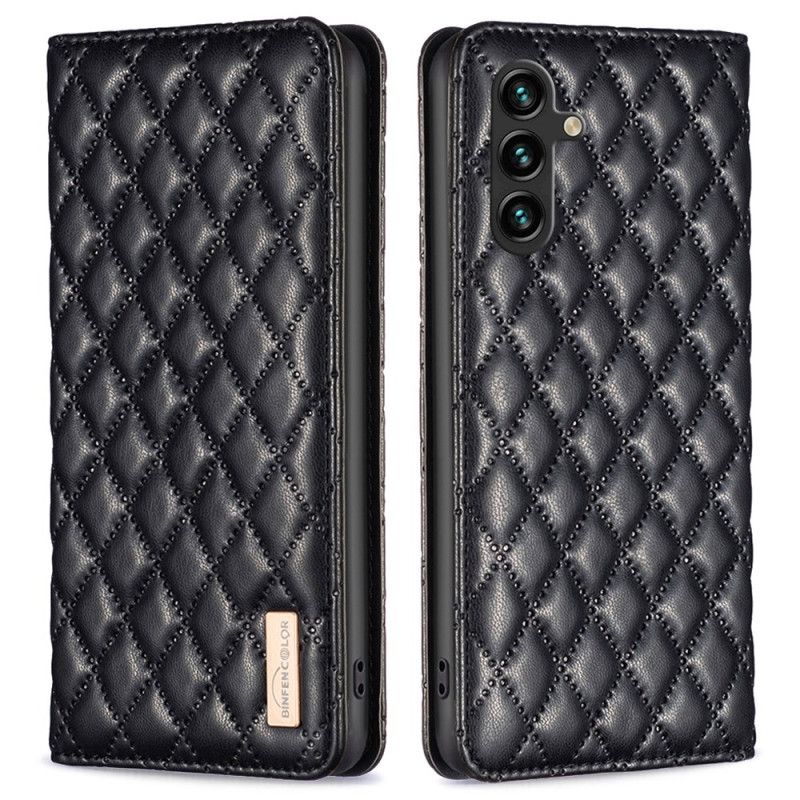 Kožené Puzdro Samsung Galaxy A15 Prešívaná Binfen Farba