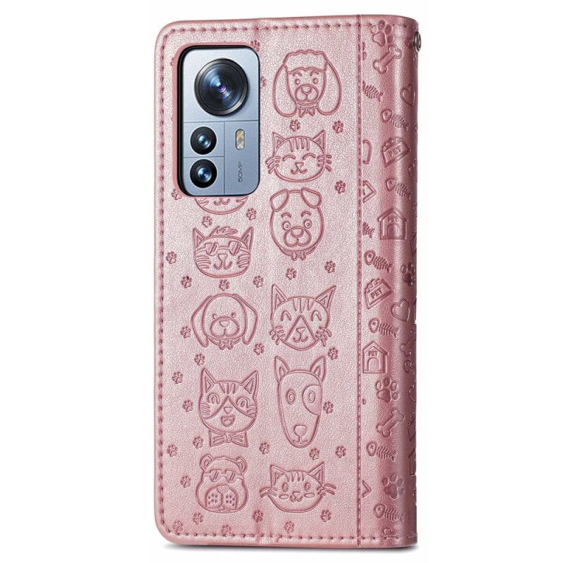 Flipové Puzdro Xiaomi 12T / 12T Pro Tangá Zvieratá