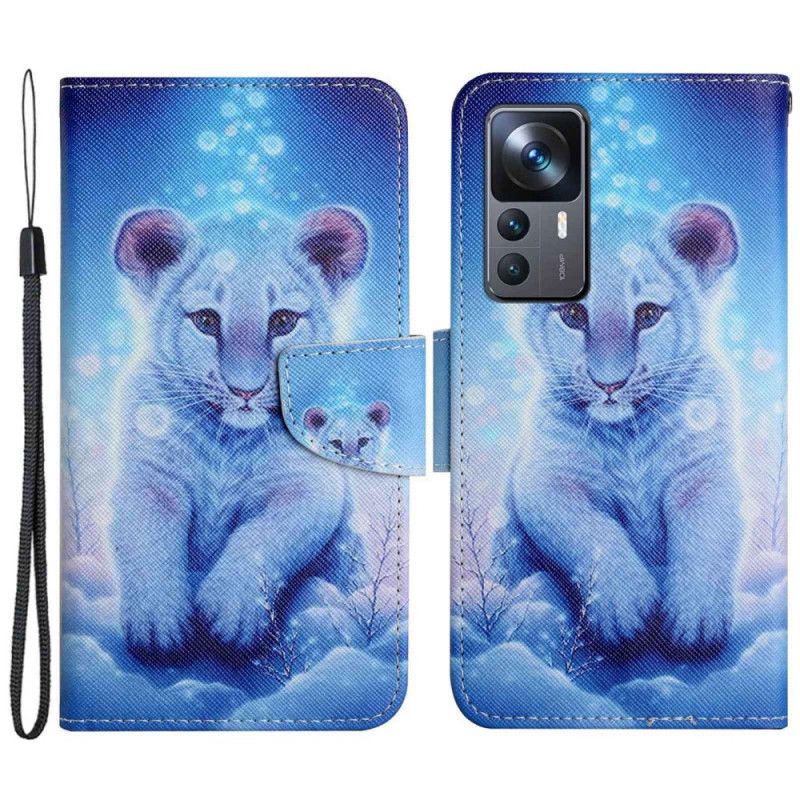 Kožené Puzdro Xiaomi 12T / 12T Pro Baby Leopard S Popruhom
