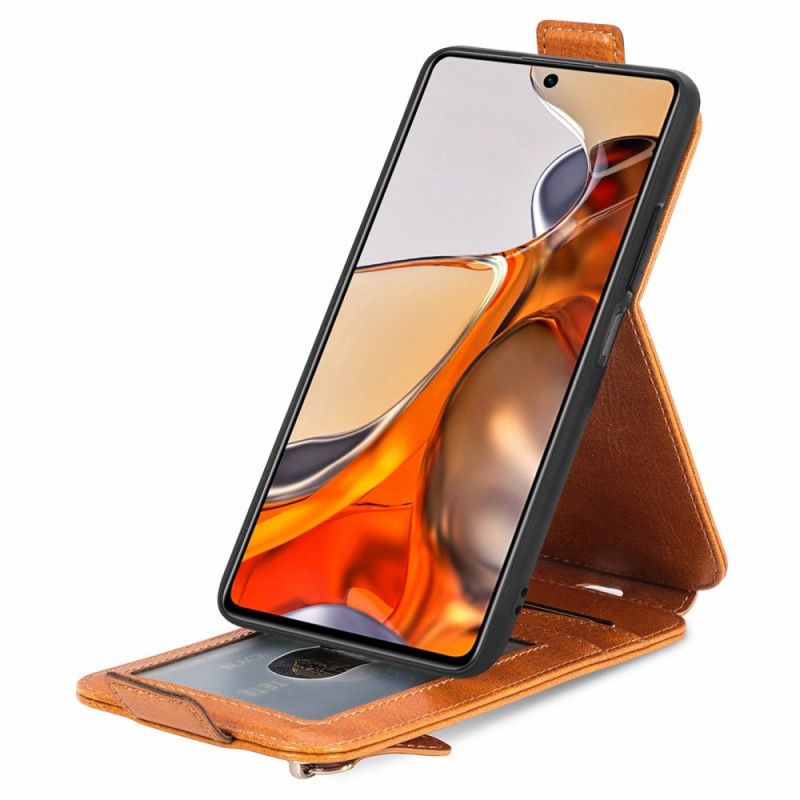 Kožené Puzdro Xiaomi 12T / 12T Pro Flipové Puzdro Peňaženka Na Mince S Vertikálnou Klapkou
