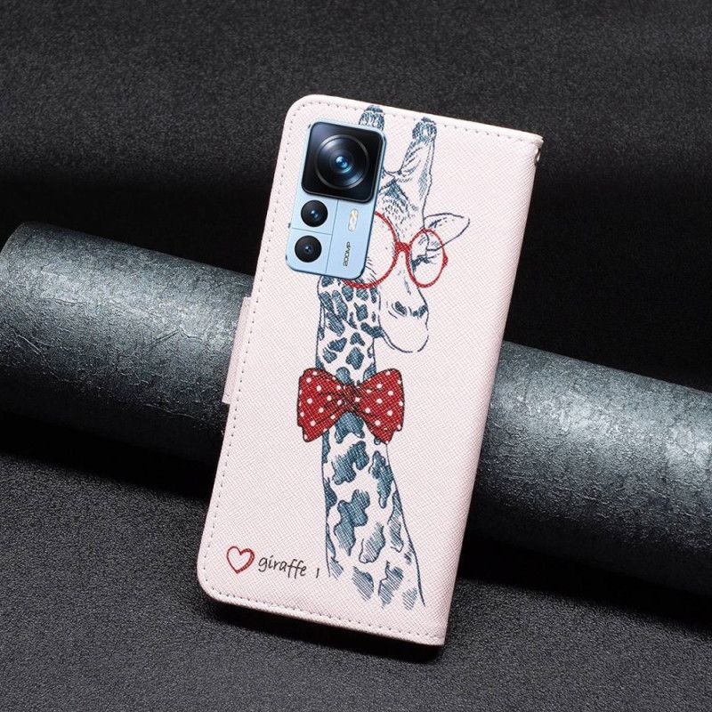 Kožené Puzdro Xiaomi 12T / 12T Pro Inteligentná Žirafa