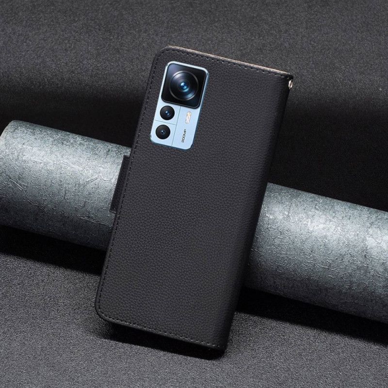 Kožené Puzdro Xiaomi 12T / 12T Pro Kožený Remienok Litchi