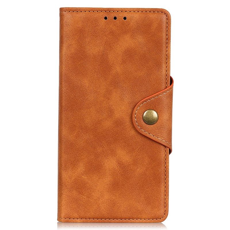 Kožené Puzdro Xiaomi 12T / 12T Pro Magnetický Gombík Z Umelej Kože