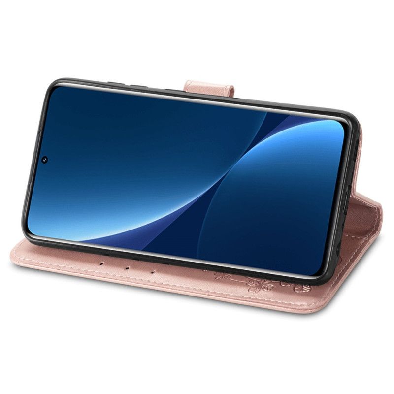 Kožené Puzdro Xiaomi 12T / 12T Pro Malé Remienkové Kvety