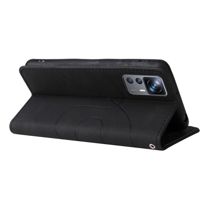 Peňaženkový Kryt Xiaomi 12T / 12T Pro Dvojfarebný Remienok