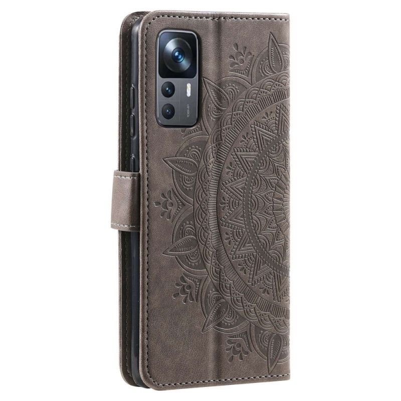 Peňaženkový Kryt Xiaomi 12T / 12T Pro Mandala Sun So Šnúrkou
