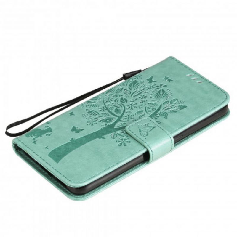 Kožené Puzdro Oppo Reno 6 5G Strom A Strappy Cat