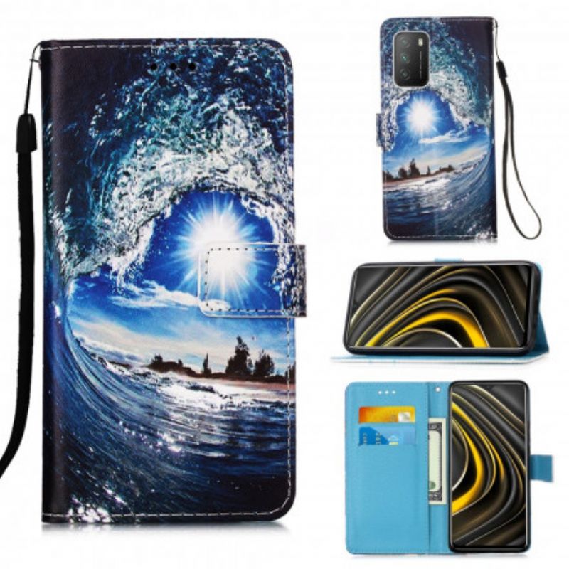 Kožené Puzdro Poco M3 Daydreams Lanyard Landscape