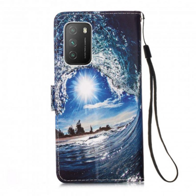 Kožené Puzdro Poco M3 Daydreams Lanyard Landscape