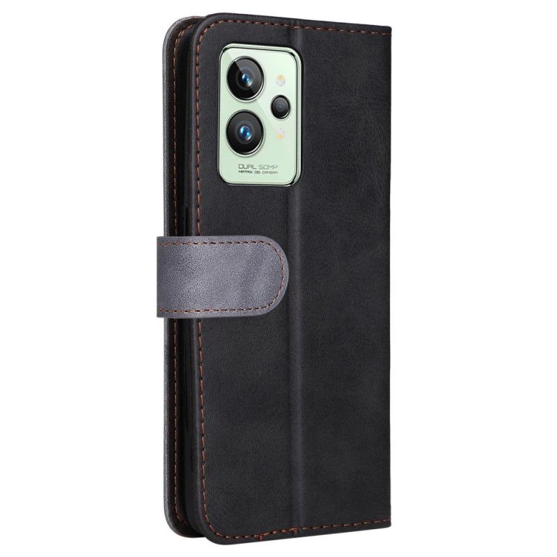 Kožené Puzdro Realme GT2 Pro Dvojfarebný Remienok Premium