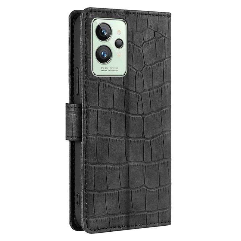 Kožené Puzdro Realme GT2 Pro Efekt Krokodílej Kože