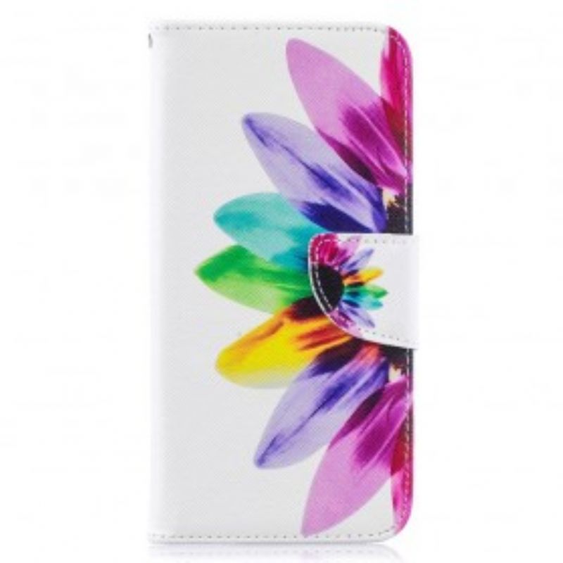 Kožené Puzdro Samsung Galaxy A50 Akvarelový Kvet