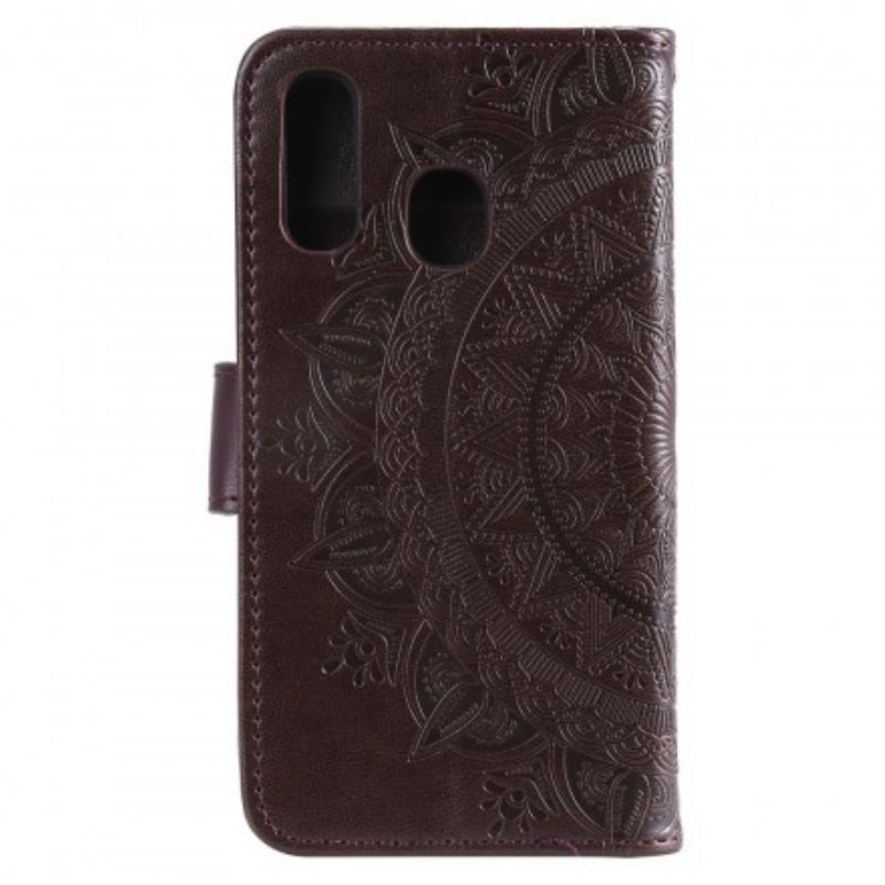 Kožené Puzdro Samsung Galaxy A20e Slnečná Mandala