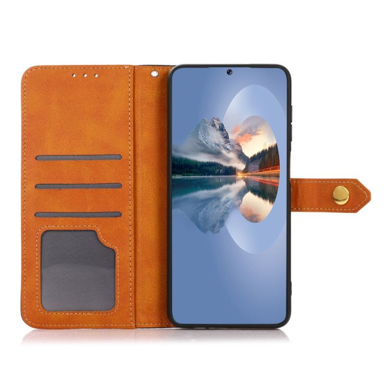 Flipové Puzdro Xiaomi Redmi Note 12 Pro Plus Dvojfarebná Zlatá Spona Khazneh