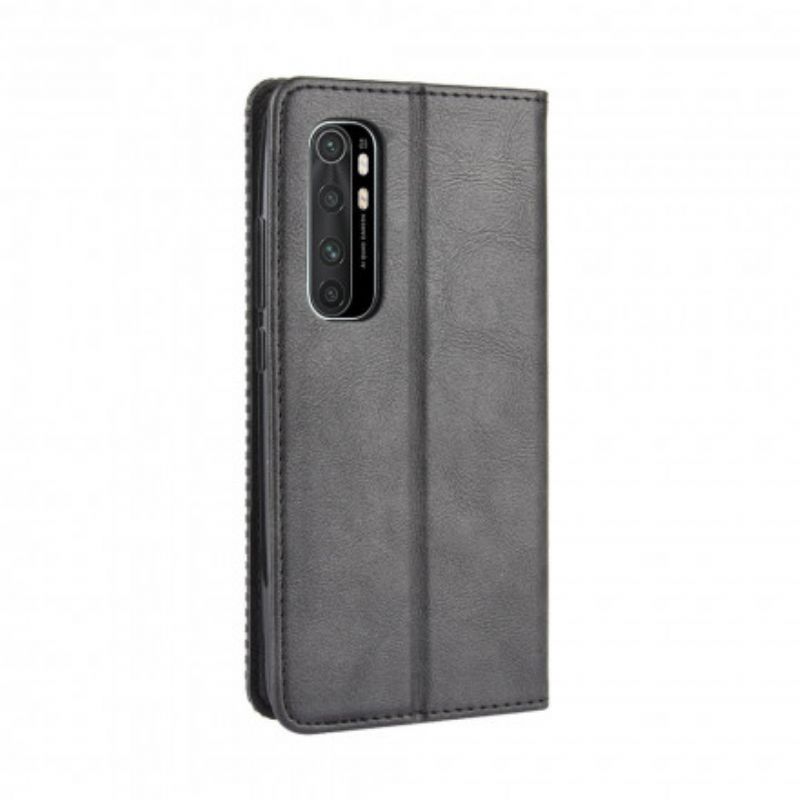 Flipové Puzdro Xiaomi Mi Note 10 Lite Kožené Puzdro Štylizovaný Efekt Vintage Kože