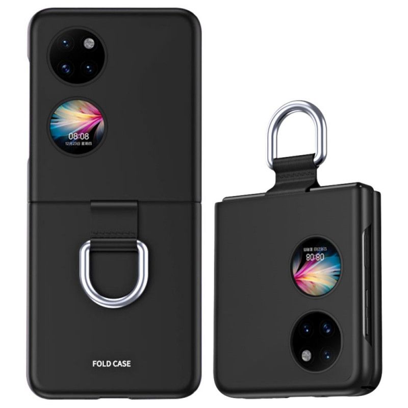 Kryt Huawei P50 Pocket Dotyk Pokožky S Prsteňom