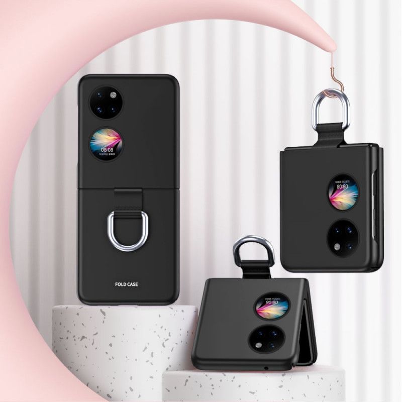 Kryt Huawei P50 Pocket Dotyk Pokožky S Prsteňom