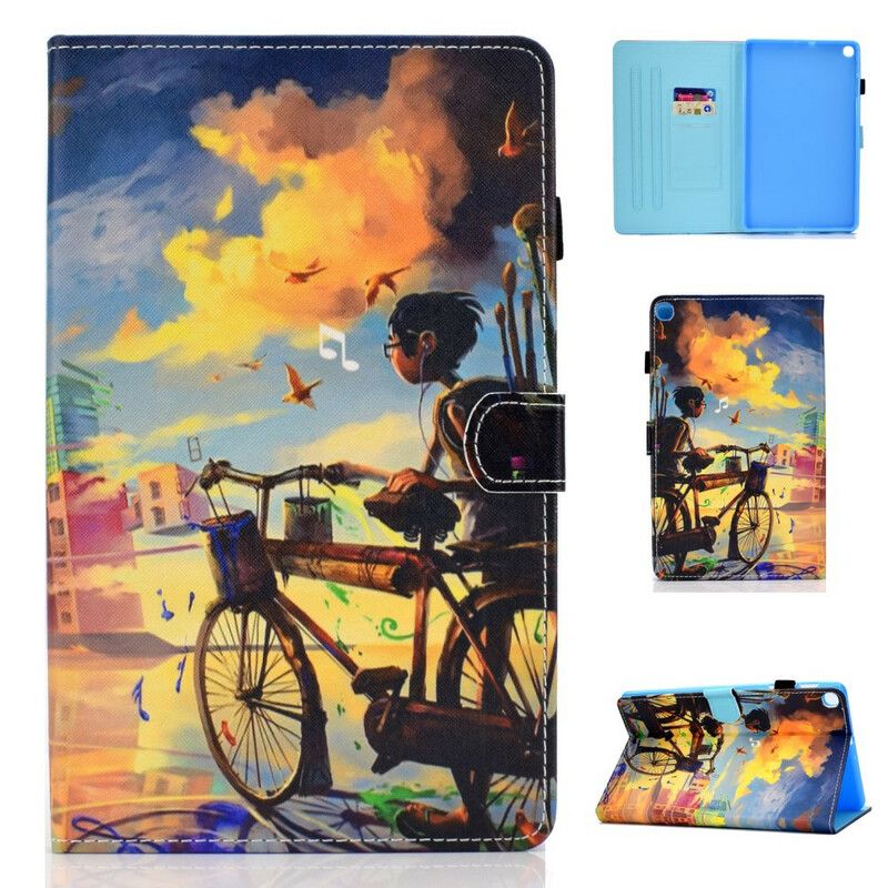 Flipové Puzdro Samsung Galaxy Tab S6 Lite Bicykel Art