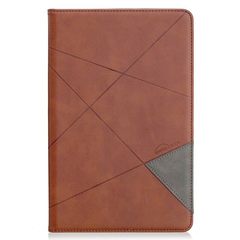 Flipové Puzdro Samsung Galaxy Tab S6 Lite Geometrický Kožený Efekt