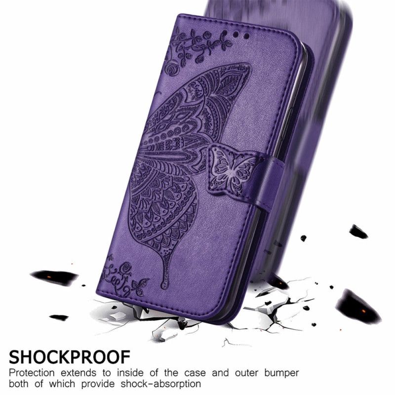 Kožené Puzdro Honor Magic 6 Pro Kryt Na Mobil Barokový Motýľ