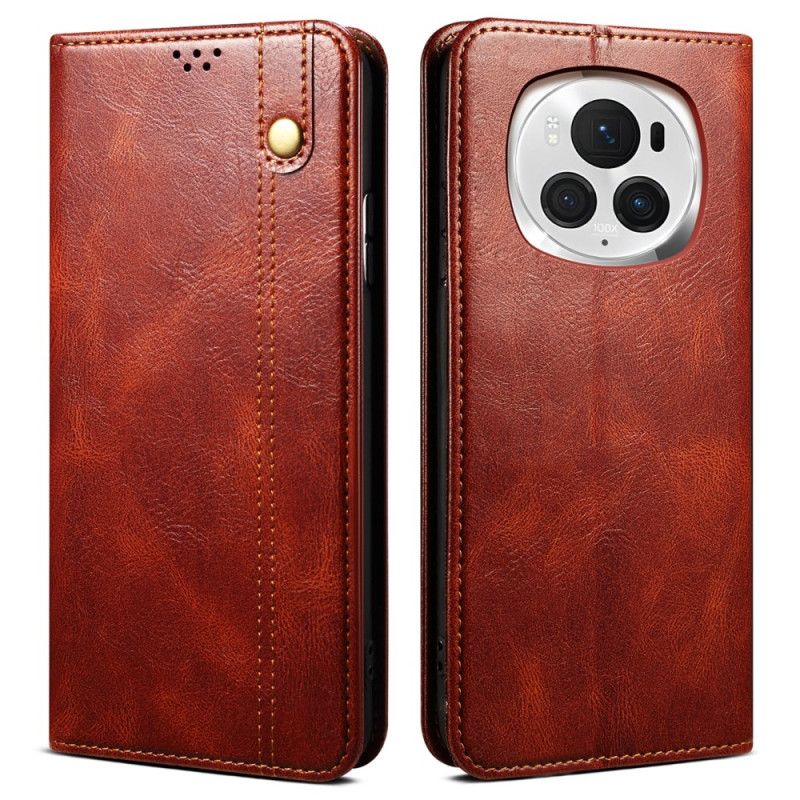 Kožené Puzdro Na Honor Magic 6 Pro Voskovaná Imitácia Kože