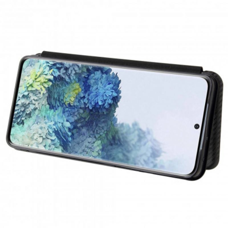 Flipové Puzdro Samsung Galaxy S21 Ultra 5G Kožené Puzdro Uhlíkové Vlákno