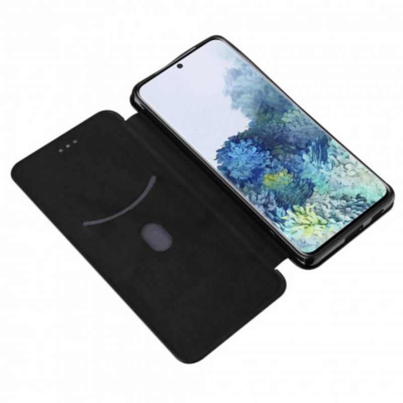 Flipové Puzdro Samsung Galaxy S21 Ultra 5G Kožené Puzdro Uhlíkové Vlákno