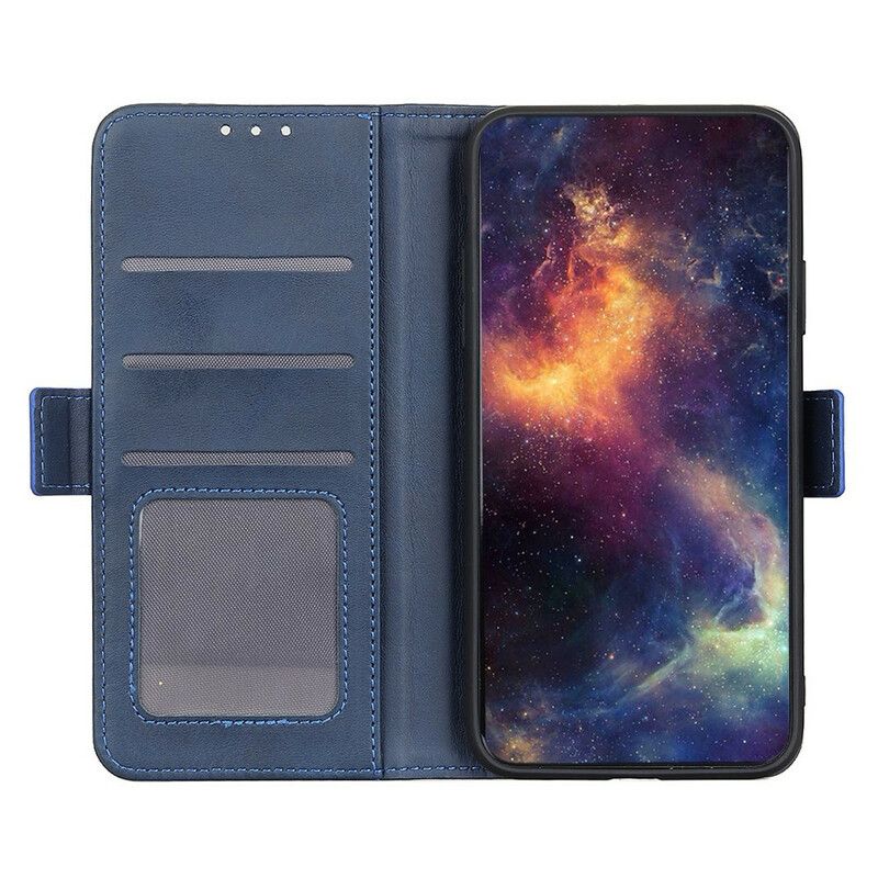 Kožené Puzdro Samsung Galaxy S21 Ultra 5G Flipové Puzdro Dvojitá Klapka