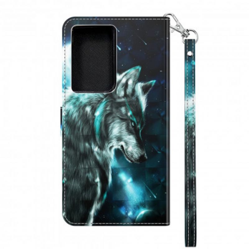 Kožené Puzdro Samsung Galaxy S21 Ultra 5G Majestátny Vlk