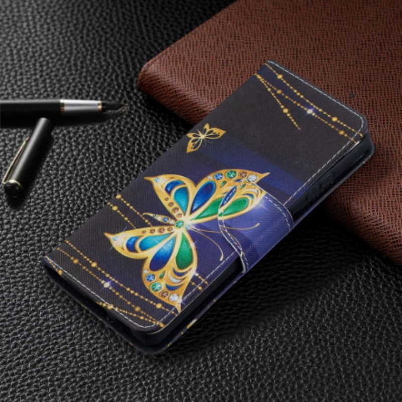 Kožené Puzdro Samsung Galaxy S21 Ultra 5G Motýlí Králi