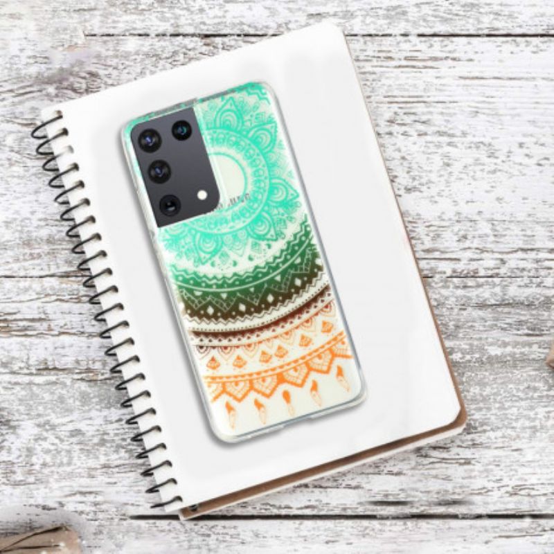 Kryt Samsung Galaxy S21 Ultra 5G Bezšvová Kvetinová Mandala