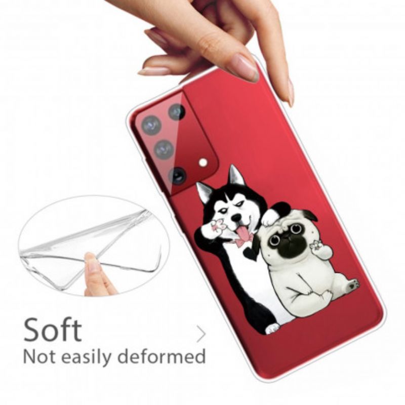 Kryt Samsung Galaxy S21 Ultra 5G Funny Dogs