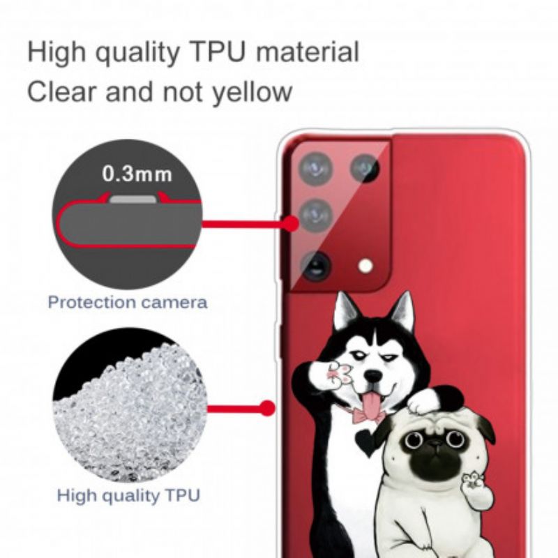 Kryt Samsung Galaxy S21 Ultra 5G Funny Dogs