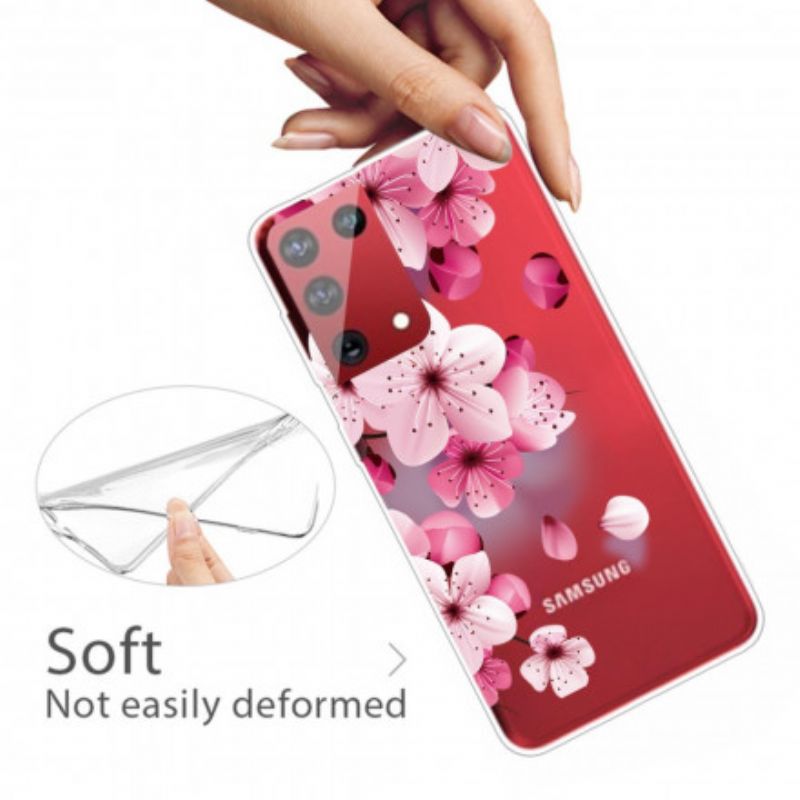 Kryt Samsung Galaxy S21 Ultra 5G Malé Ružové Kvety