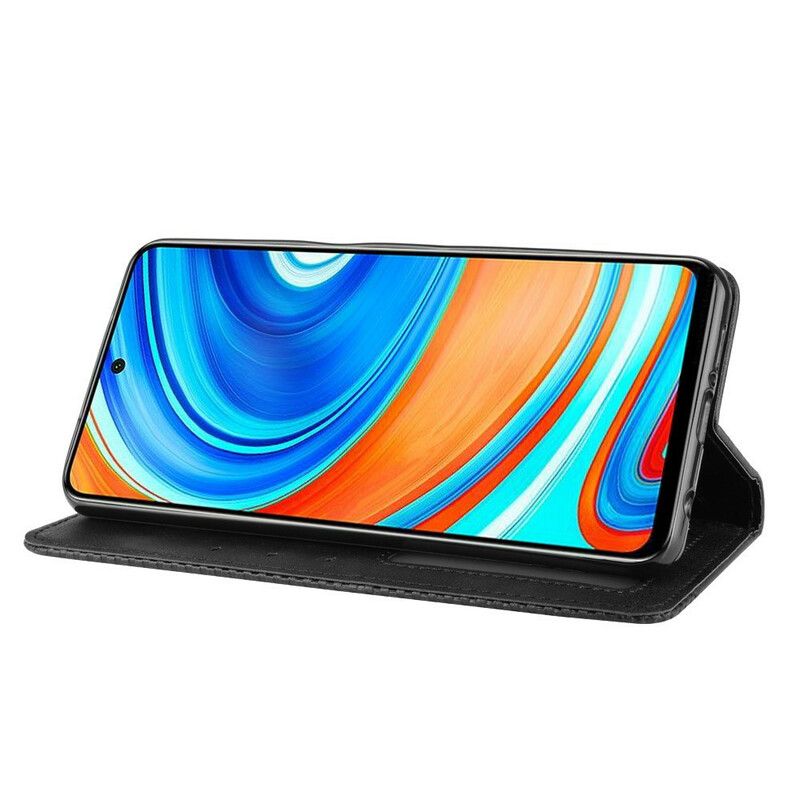 Flipové Puzdro Xiaomi Redmi Note 9S / 9 Pro Kožené Puzdro Štylizovaný Efekt Vintage Kože