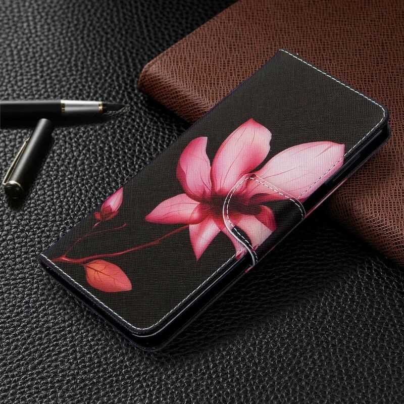 Kožené Puzdro Xiaomi Redmi Note 9S / 9 Pro Ružový Kvet