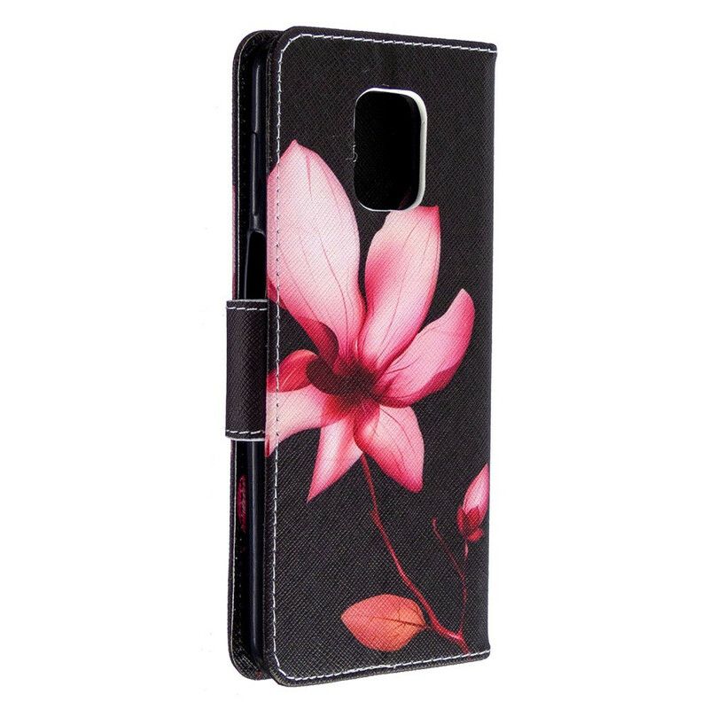 Kožené Puzdro Xiaomi Redmi Note 9S / 9 Pro Ružový Kvet