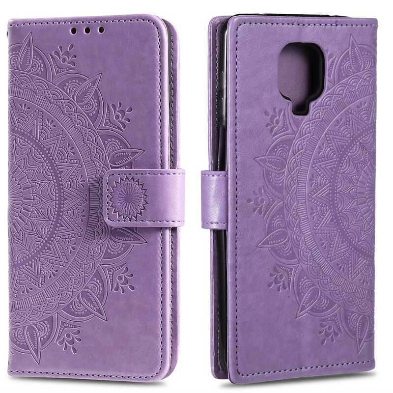 Kožené Puzdro Xiaomi Redmi Note 9S / 9 Pro Slnečná Mandala
