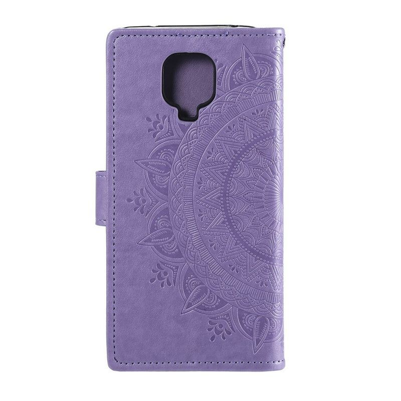 Kožené Puzdro Xiaomi Redmi Note 9S / 9 Pro Slnečná Mandala