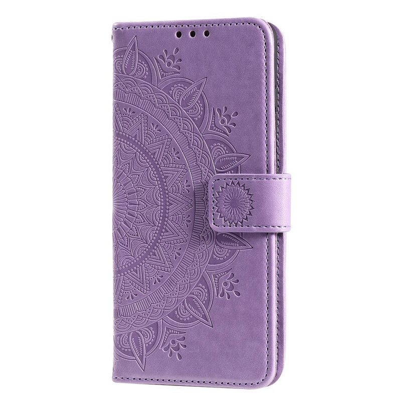 Kožené Puzdro Xiaomi Redmi Note 9S / 9 Pro Slnečná Mandala